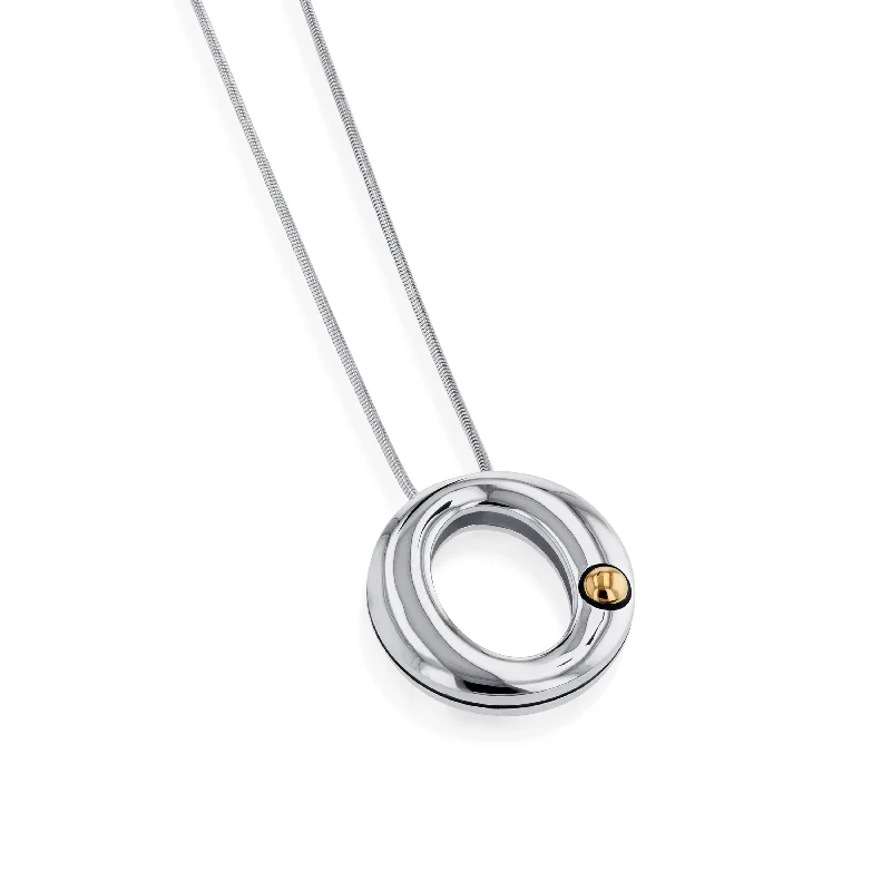 gold-plated figaro chain Endearment Silver Pendant
