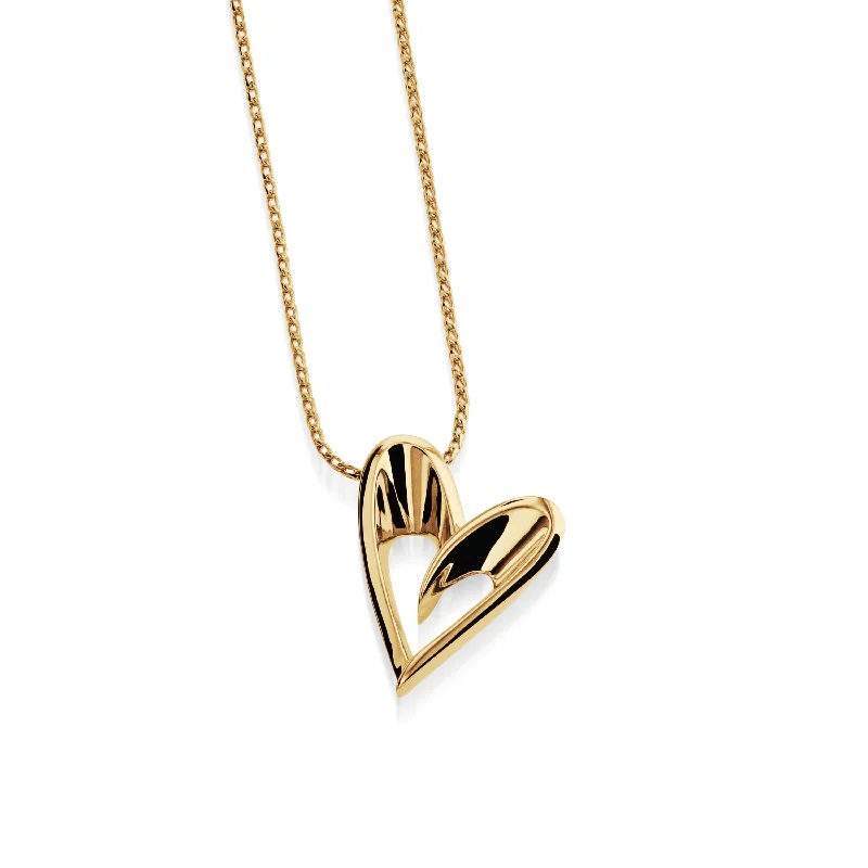 solid gold disc charm bracelet Entice Gold Heart Pendant Necklace
