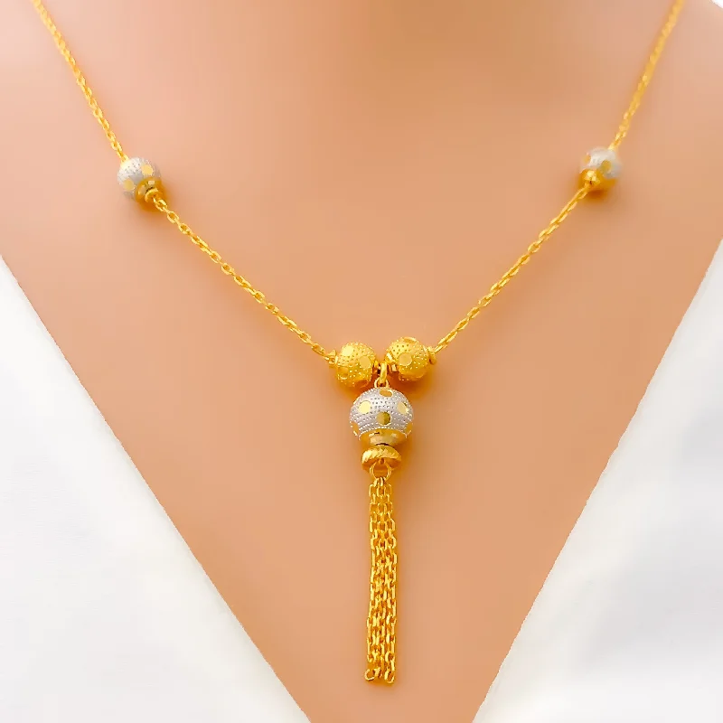 Fancy Multi-Color 22k Gold Necklace