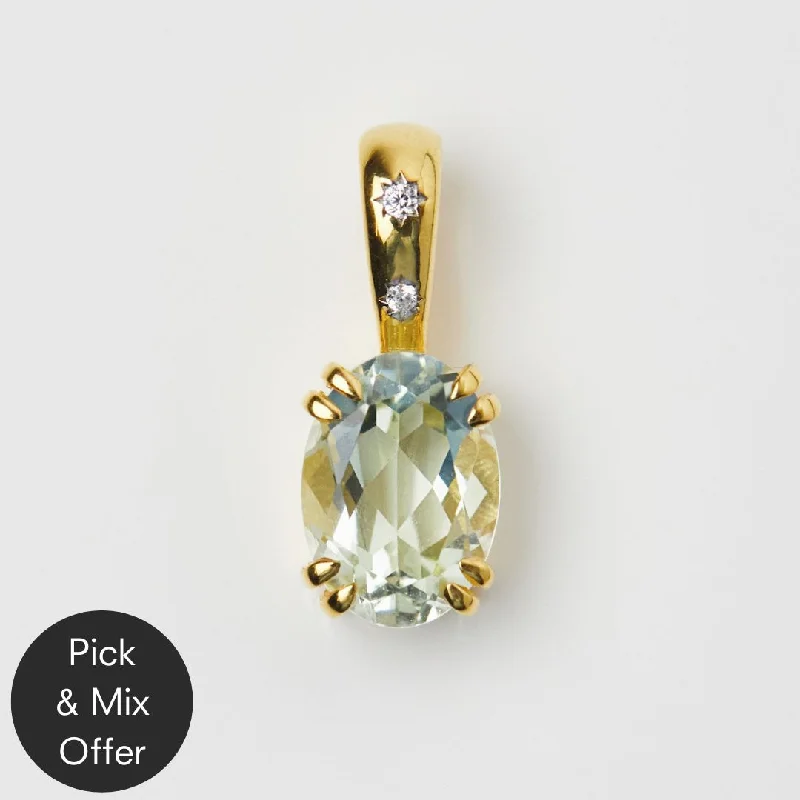 art deco diamond bracelet Garden Party Green Amethyst Star Set Pendant