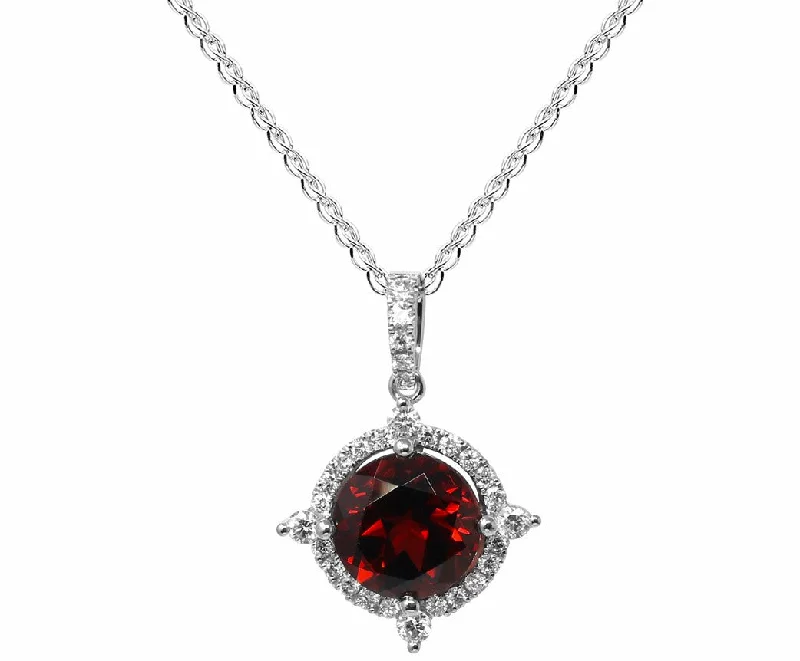 oval blue sapphire ring Garnet and Diamond Pendant Regard Jewelry Austin, Texas