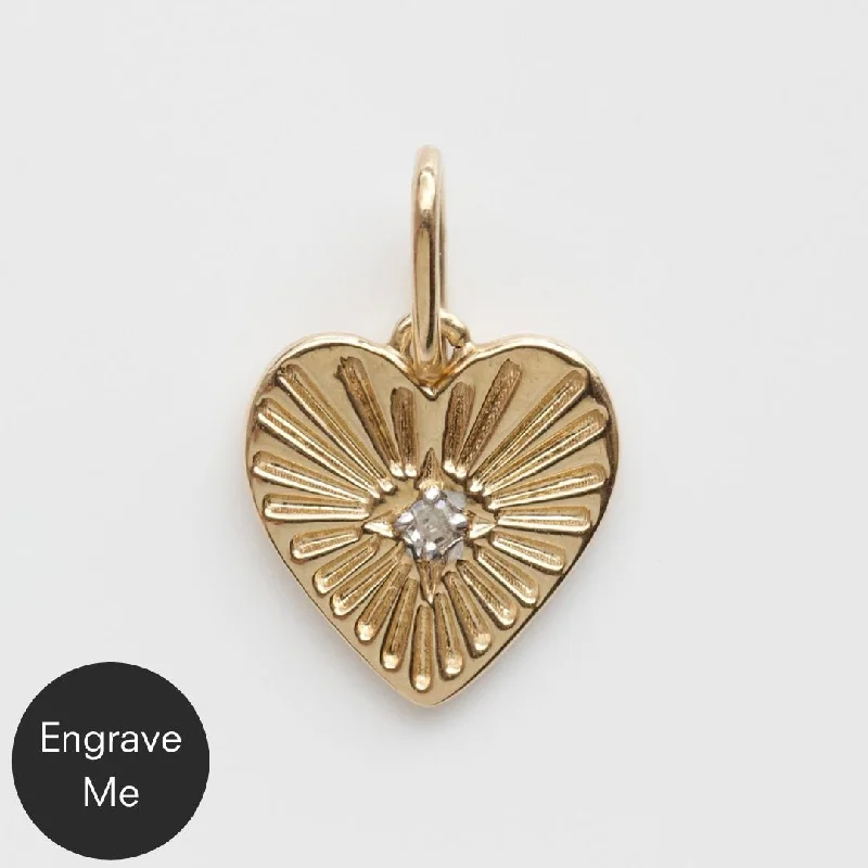 twisted rope gold chain Diamond Heart Charm