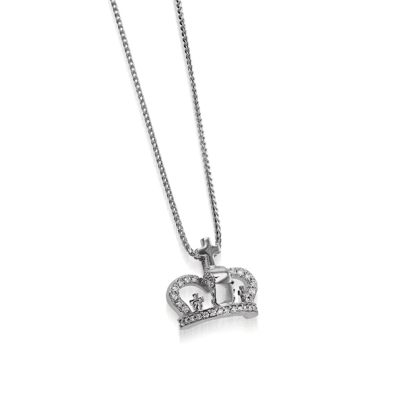 dainty ruby stacking rings Essence Crown Pave Diamond Pendant