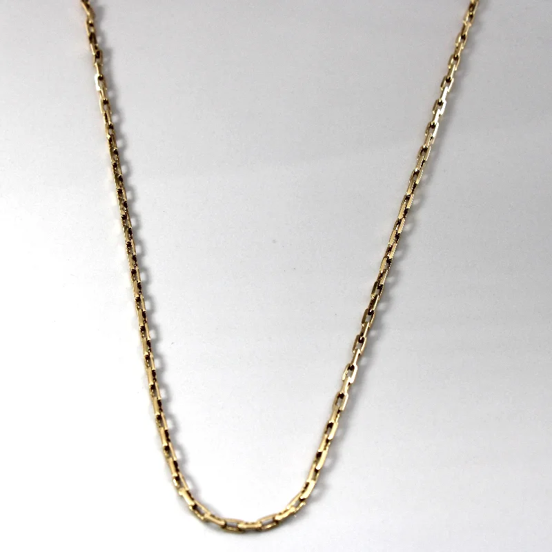 sterling silver arrow ring 10k Yellow Gold Interlocking Yellow Gold Chain | 24"|