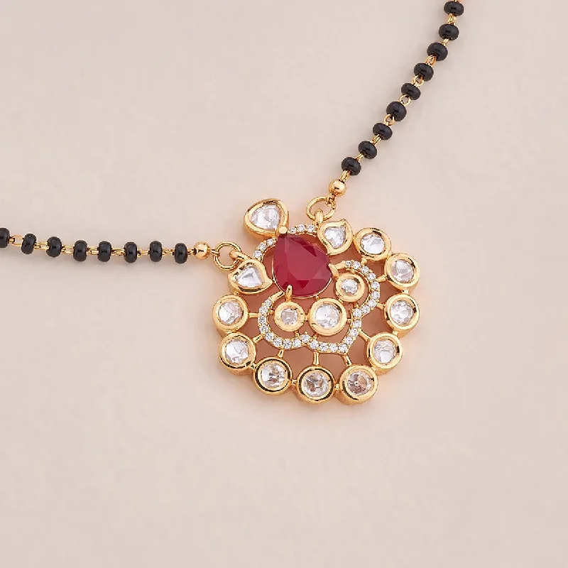 white gold infinity ring Kundan Mangalsutra 161577