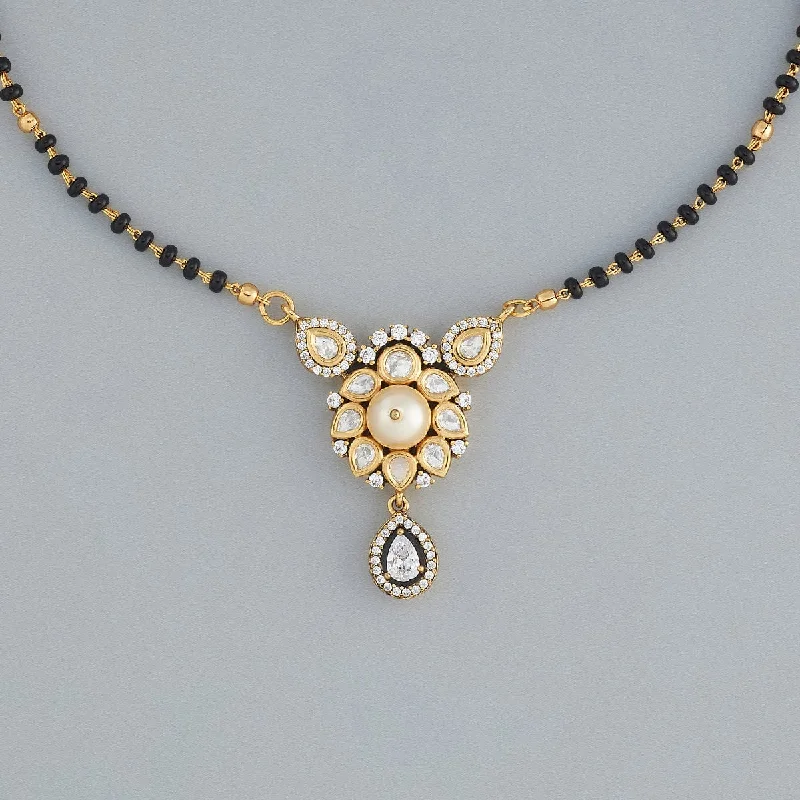 custom silver charm bracelet Kundan Mangalsutra 173016
