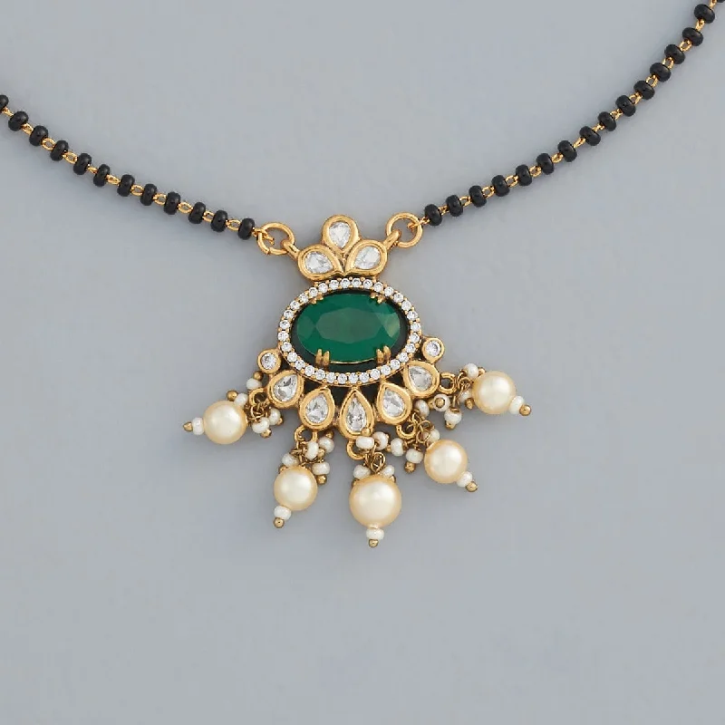 rose gold ring with diamonds Kundan Mangalsutra 173021