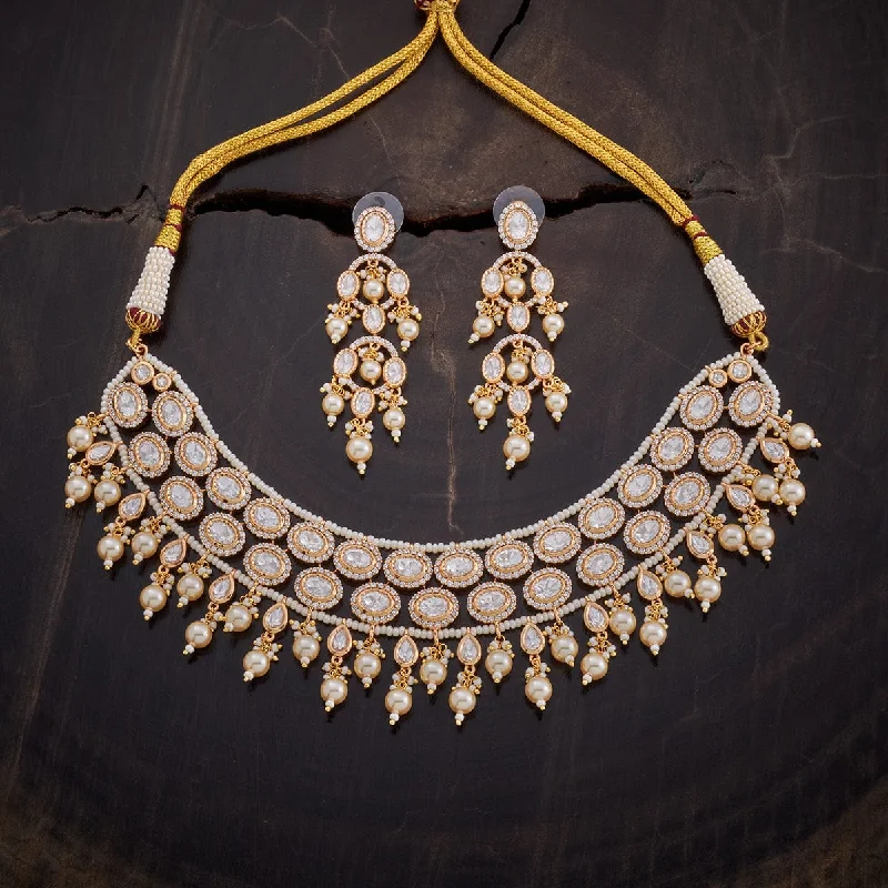 diamond halo pendant necklace Kundan Necklace 151594