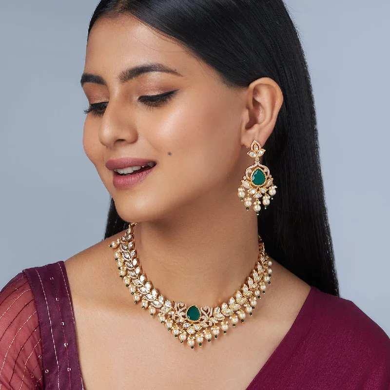 classic pearl choker necklace Kundan Necklace 156629