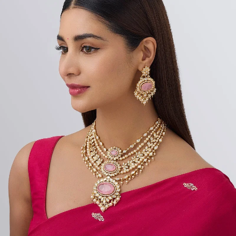 adjustable infinity charm bracelet Kundan Necklace 158559