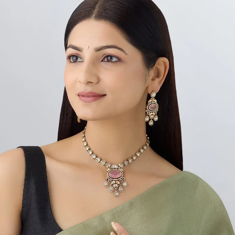 diamond wedding band for women Kundan Necklace 161678