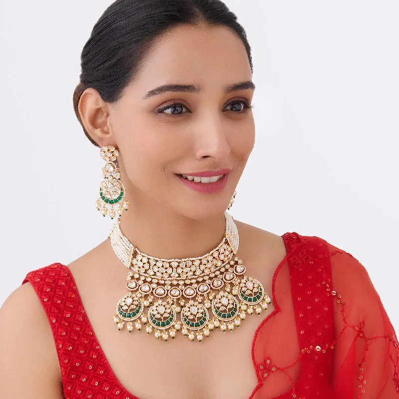 diamond wedding band for women Kundan Necklace 164014