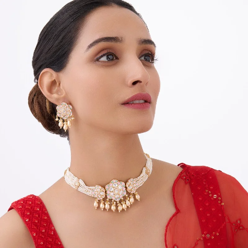 snake chain bracelet gold Kundan Necklace 164049