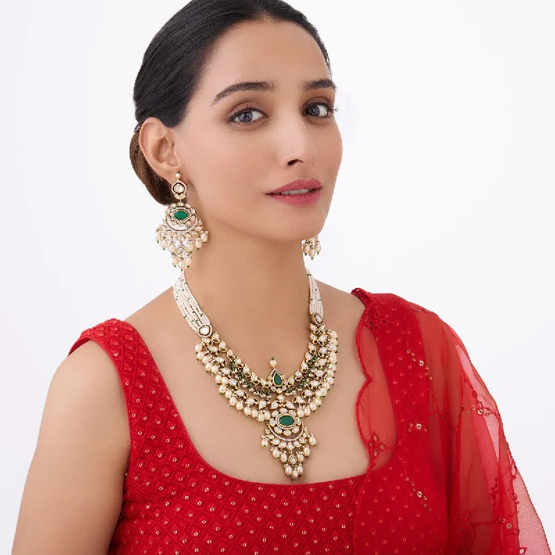 personalized bar necklace silver Kundan Necklace 164050