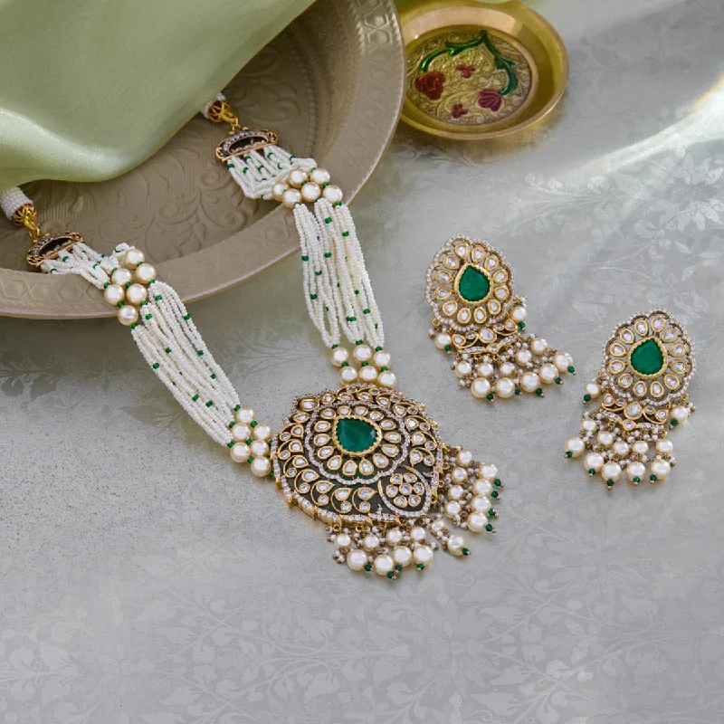 beaded wrap bracelet handmade Kundan Necklace 165818