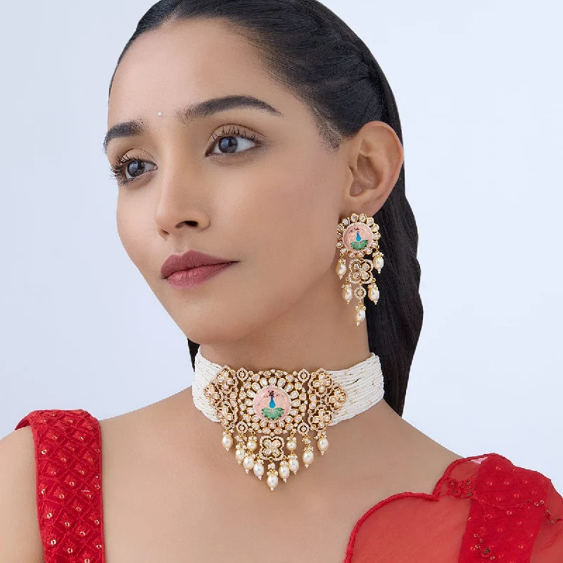 personalized family tree necklace Kundan Necklace 165874