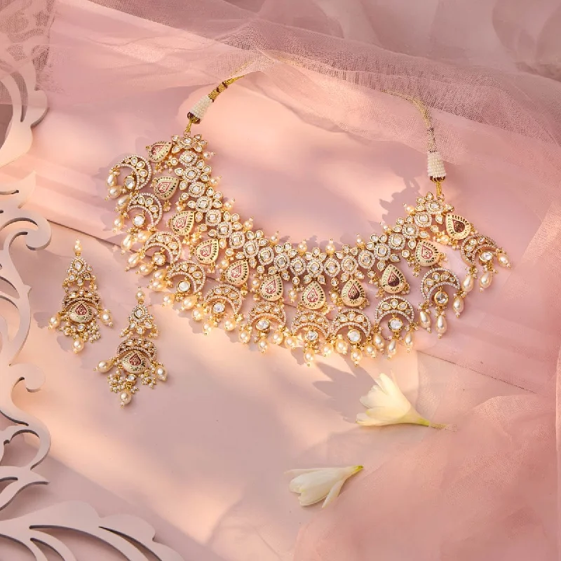 classic pearl strand necklace Kundan Necklace 165878