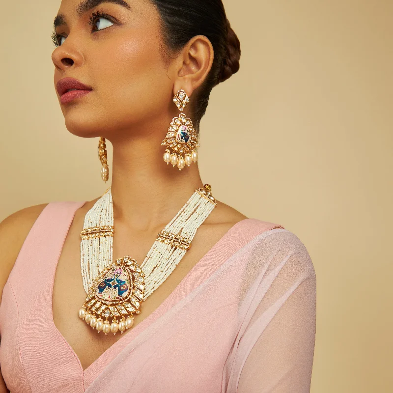 minimalist chain anklet gold Kundan Necklace 169662