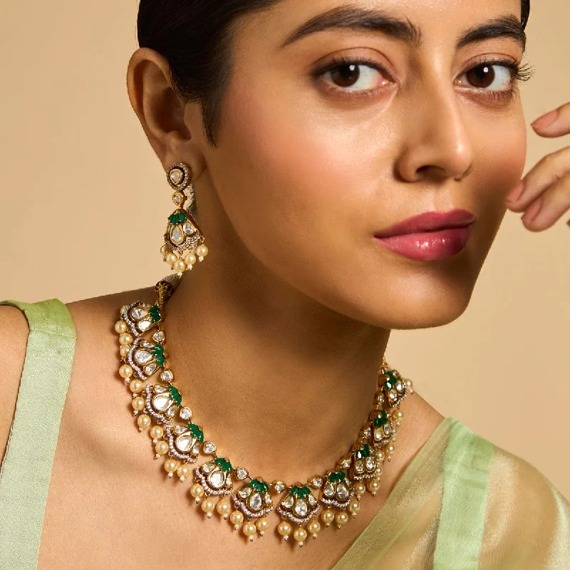 vintage rose-cut diamond ring Kundan Necklace 173052