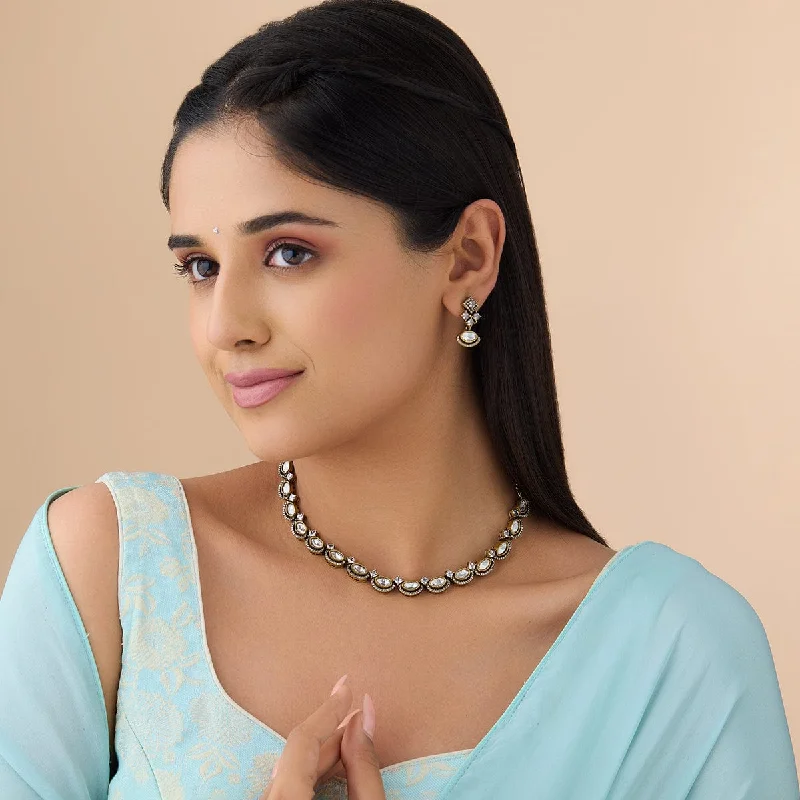 dainty sapphire gemstone bracelet Kundan Necklace 174477