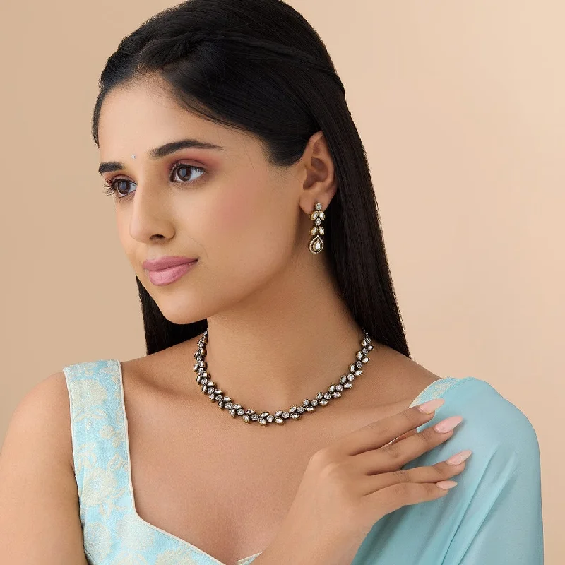 natural jade ring Kundan Necklace 174478