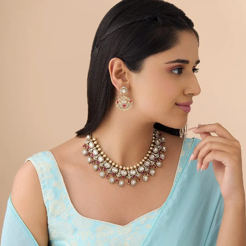 gold engagement ring vintage Kundan Necklace 176787