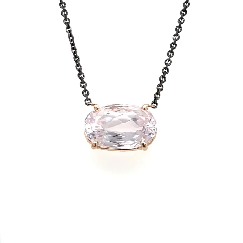 rose gold cartilage barbell Kunzite Necklace 14K Rose Gold with Steel Chain at Regard Jewelry in Austin, Texas rose gold cartilage barbell Kunzite Necklace 14K Rose Gold with Steel Chain at Regard Jewelry in Austin, Texas