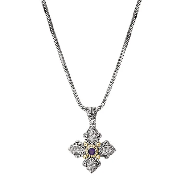 dainty lotus flower ring Ladies Fashion Cross Necklace