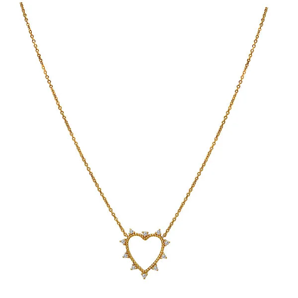 dainty birthstone ring for women Ladies Fashion Diamond Heart Necklace