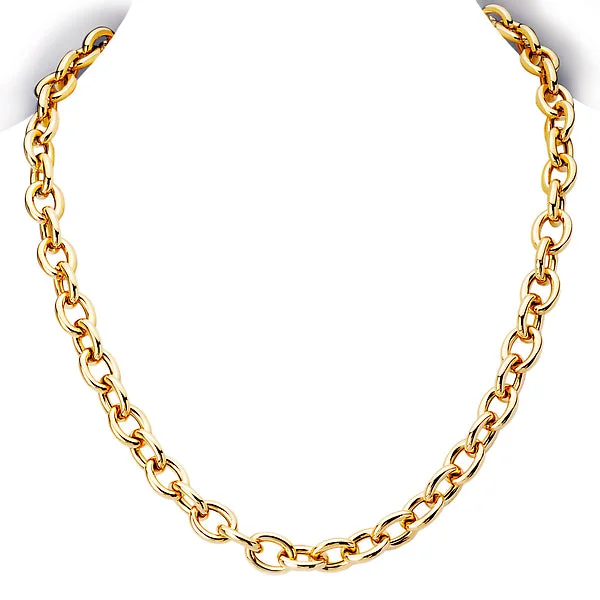 classic tennis bracelet white gold Ladies Fashion Italian Cable Link Necklace