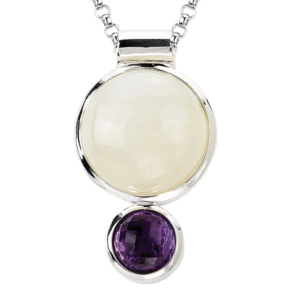 modern geometric gold ring Ladies Gemstone Necklace