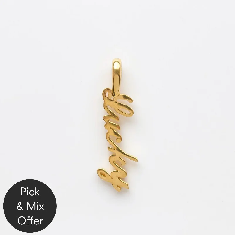 personalized couple’s keychain pendant Louise Thompson Lucky Charm