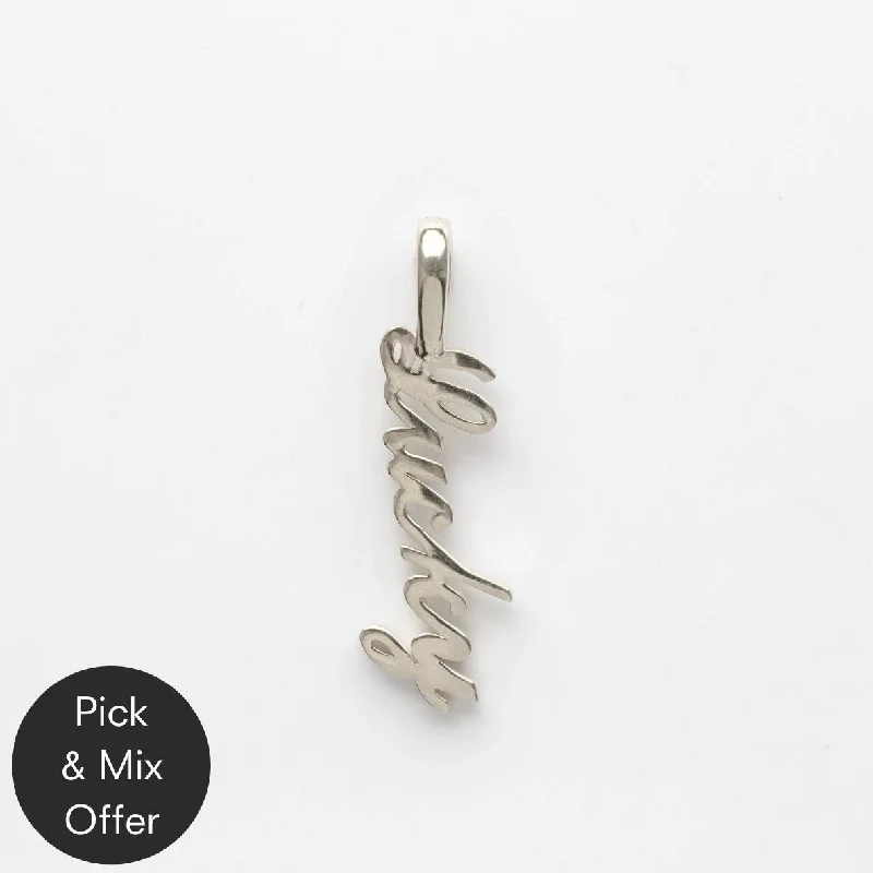 fine silver herringbone necklace Louise Thompson Lucky Charm