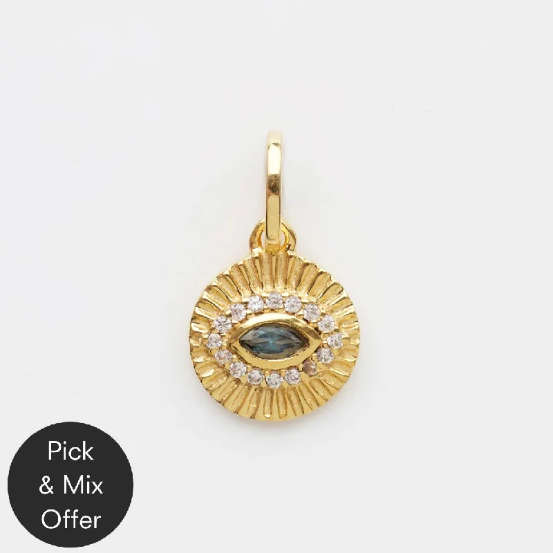 simple crystal pendant necklace Louise Thompson Evil Eye Protection Charm