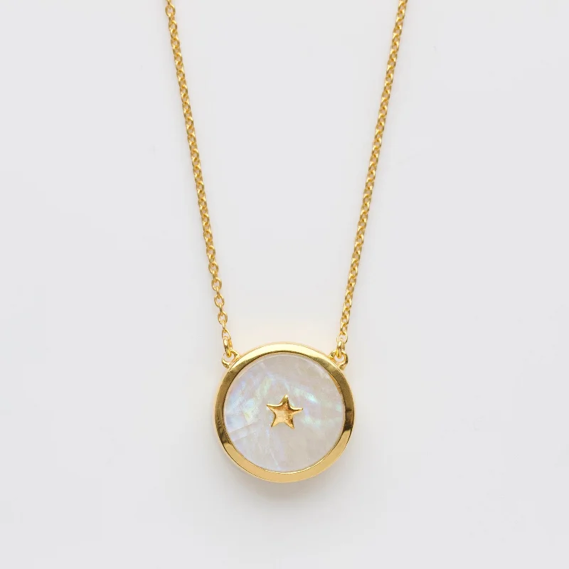 unique gemstone necklace handmade Mini Night Sky In Moonstone