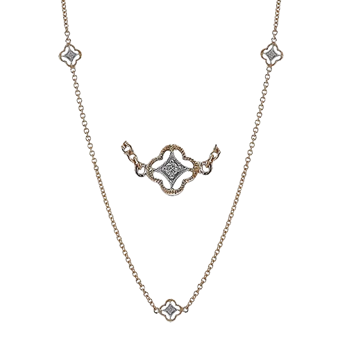 round cut diamond engagement ring Necklace in 18k Gold with Diamonds