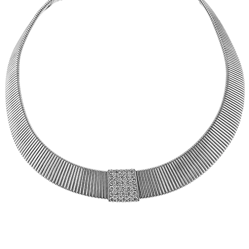 art deco diamond bracelet Necklace in 18k Gold with Diamonds