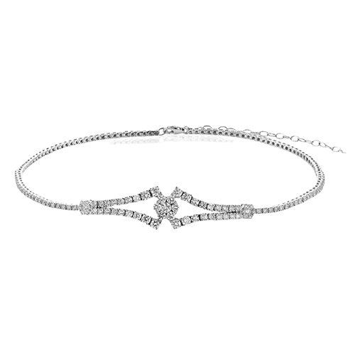 snake chain bracelet gold Necklace in 18k Gold with Diamonds