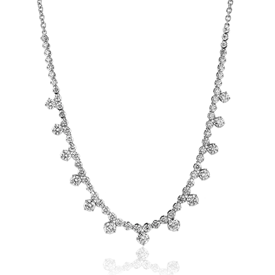 vintage art deco engagement ring Necklace in 18k Gold with Diamonds
