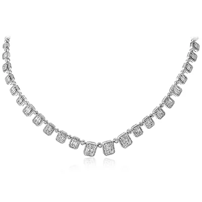 sterling silver charm anklet Necklace in 18k Gold with Diamonds