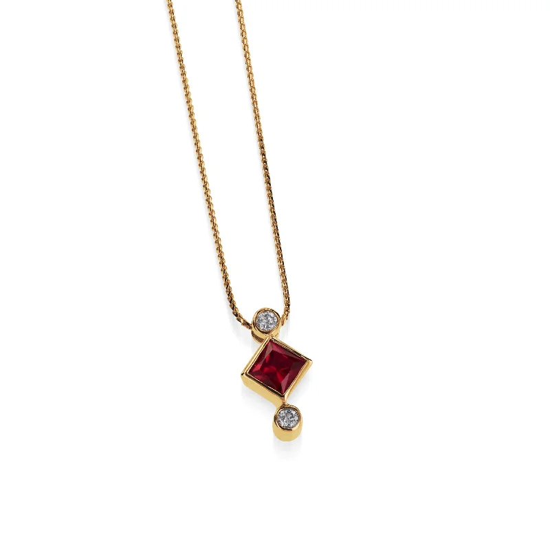 vintage citrine ring Paloma Lab-Grown Gemstone and Diamond Pendant