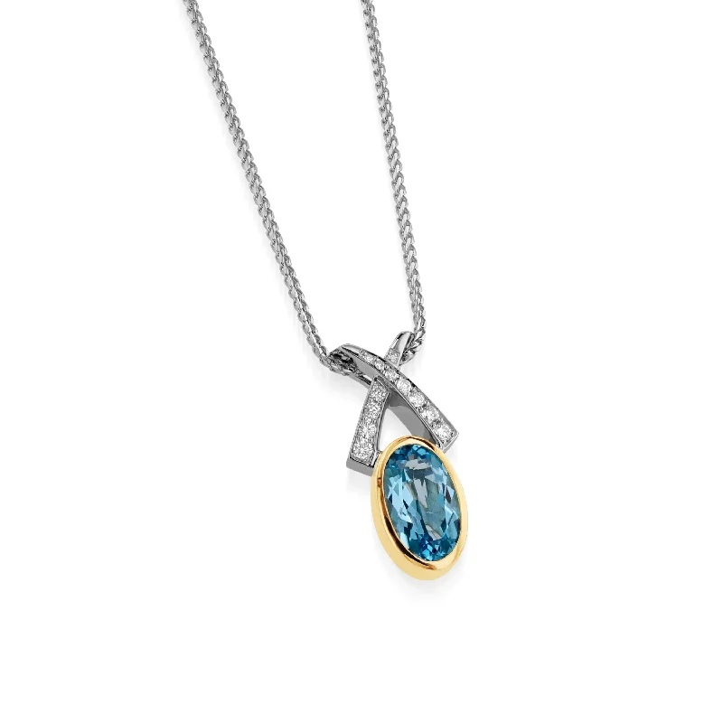 unique square diamond ring Paris X/O Gemstone Pendant Necklace