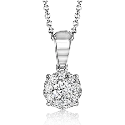 silver infinity knot ring Pendant in 18k Gold with Diamonds