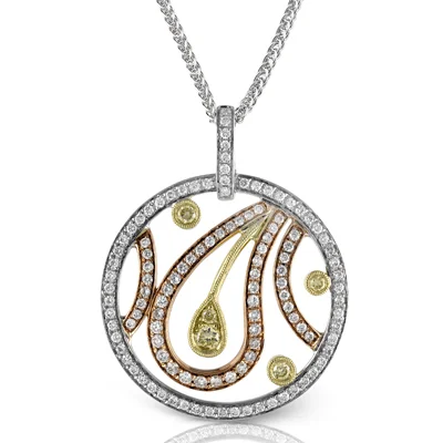 wide gold cuff bracelet Pendant in 18k Gold with Diamonds