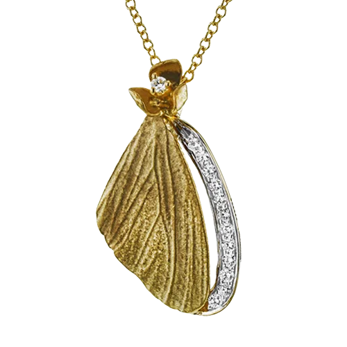 birthstone necklace for mom Pendant in 18k Gold with Diamonds