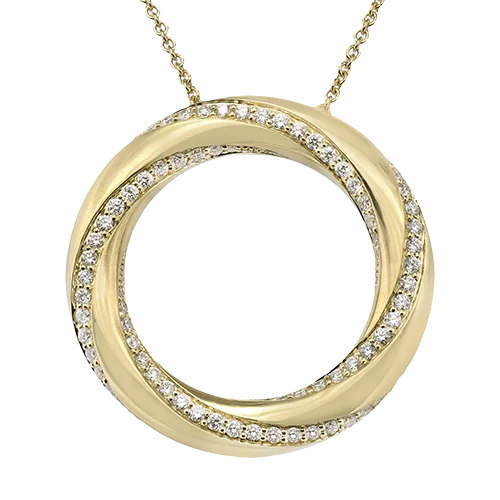 dainty gold chain earrings Pendant in 18k Gold with Diamonds