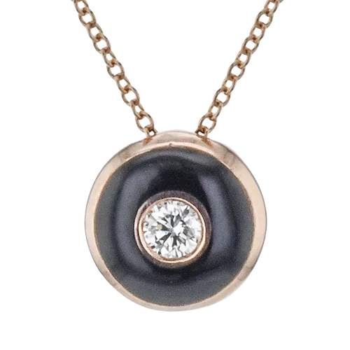 silver feather charm necklace Pendant in 18k Gold with Diamonds
