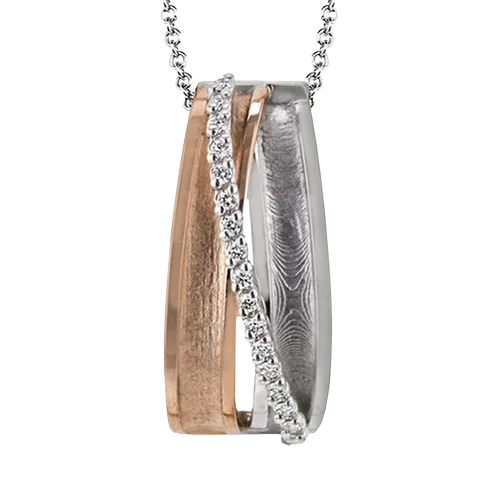 unique wooden bead necklace Pendant in 18k Gold with Diamonds