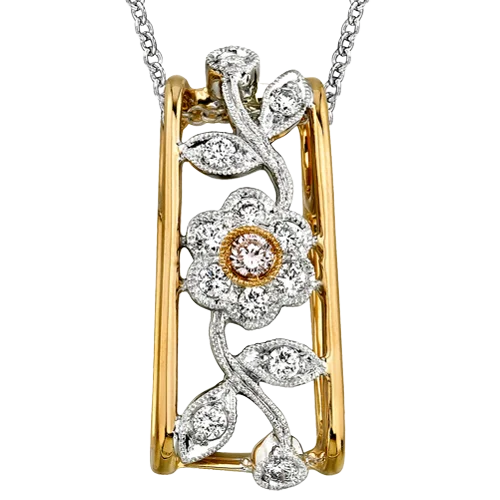 custom gold name necklace Pendant in 18k Gold with Diamonds