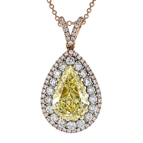 celestial moon and stars ring Pendant in 18k Gold with Diamonds